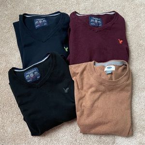 American Eagle Mens Sweater Long Sleeve Old Navy Sweater Bundle